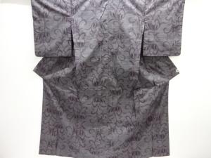 花唐草模様織出し本場泥大島紬着物（5マルキ）